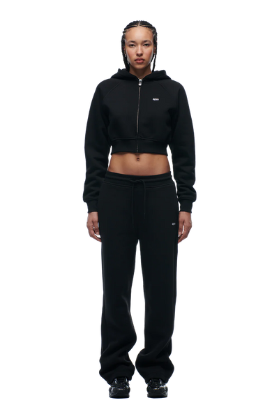WMNS CROPPED ZIP HOODIE BLACK