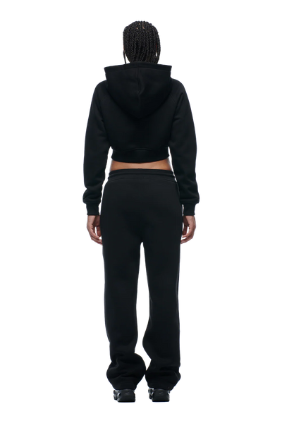 WMNS CROPPED ZIP HOODIE BLACK