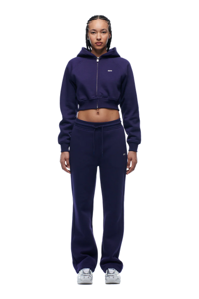 WMNS CROPPED ZIP HOODIE ORBIT BLUE