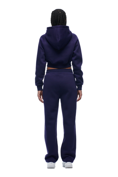 WMNS CROPPED ZIP HOODIE ORBIT BLUE