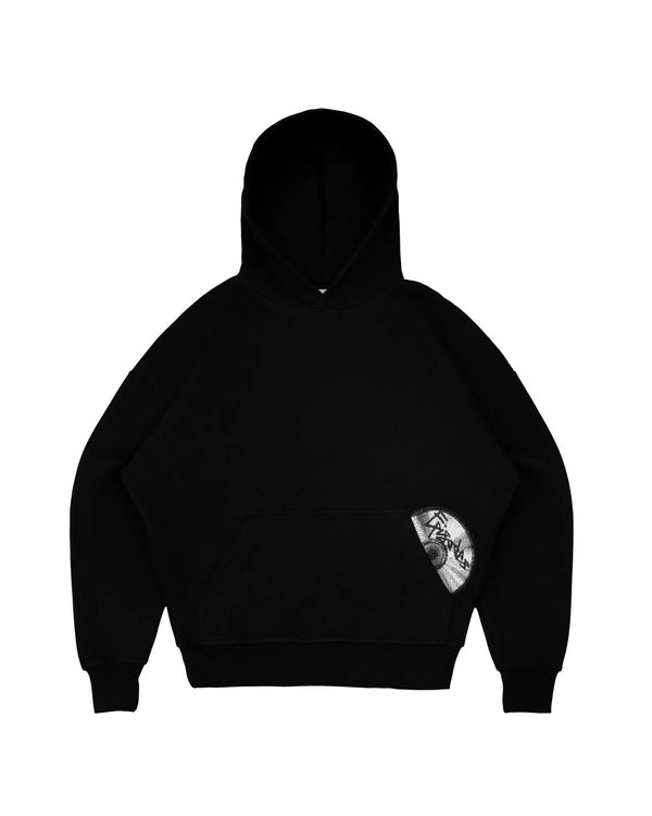 Disc Hoodie Black