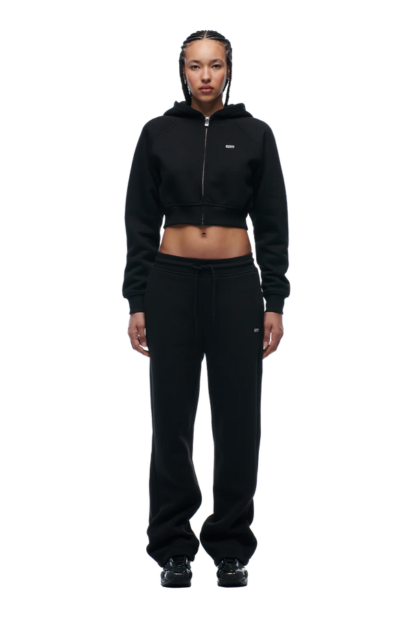 WMNS CROPPED ZIP HOODIE BLACK