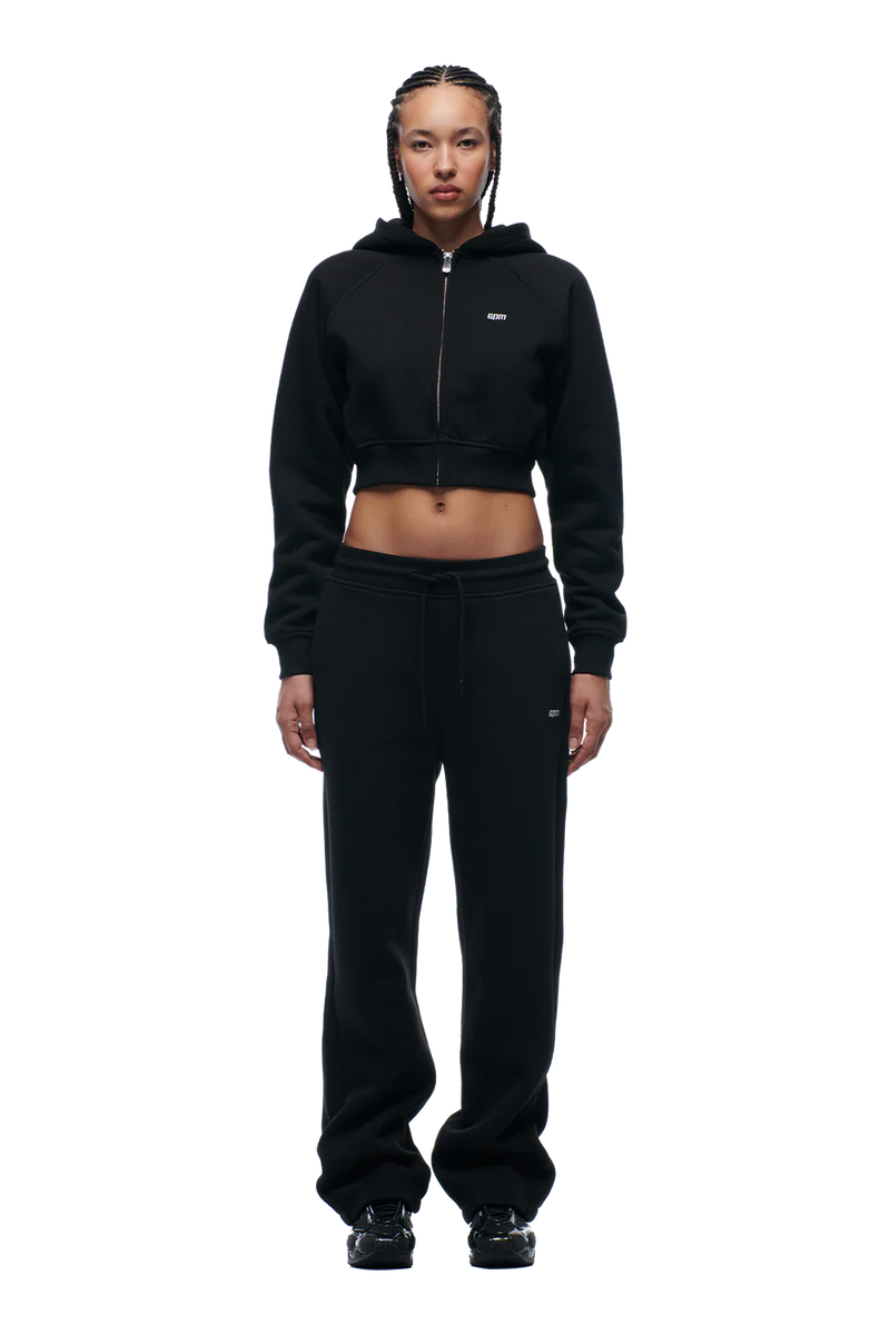 WMNS CROPPED ZIP HOODIE BLACK