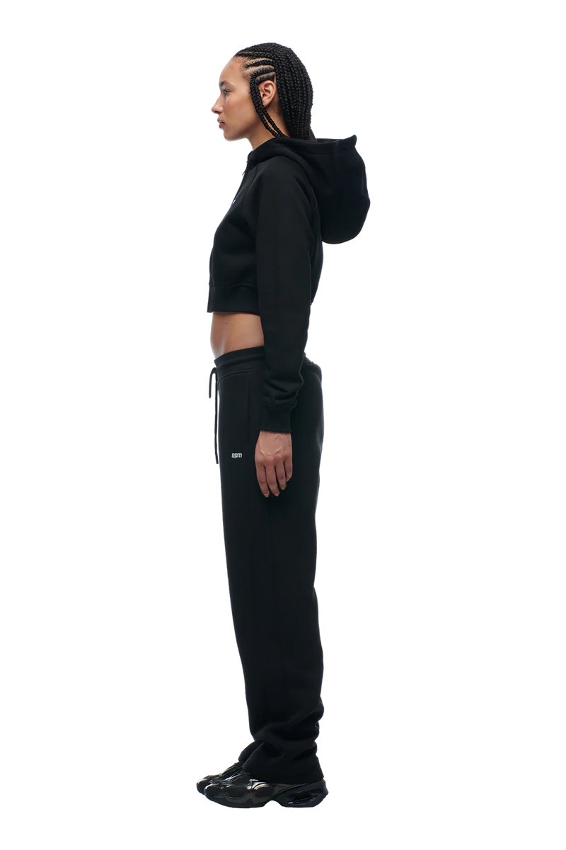 WMNS CROPPED ZIP HOODIE BLACK