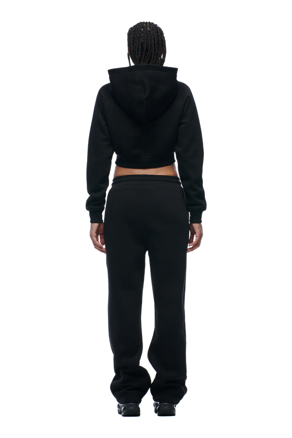 WMNS CROPPED ZIP HOODIE BLACK