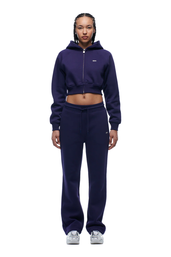 WMNS CROPPED ZIP HOODIE ORBIT BLUE