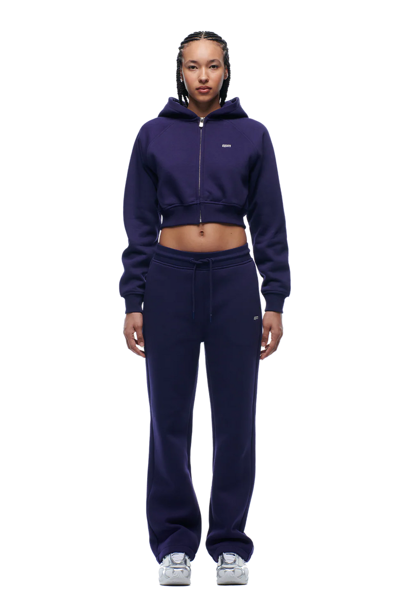 WMNS CROPPED ZIP HOODIE ORBIT BLUE