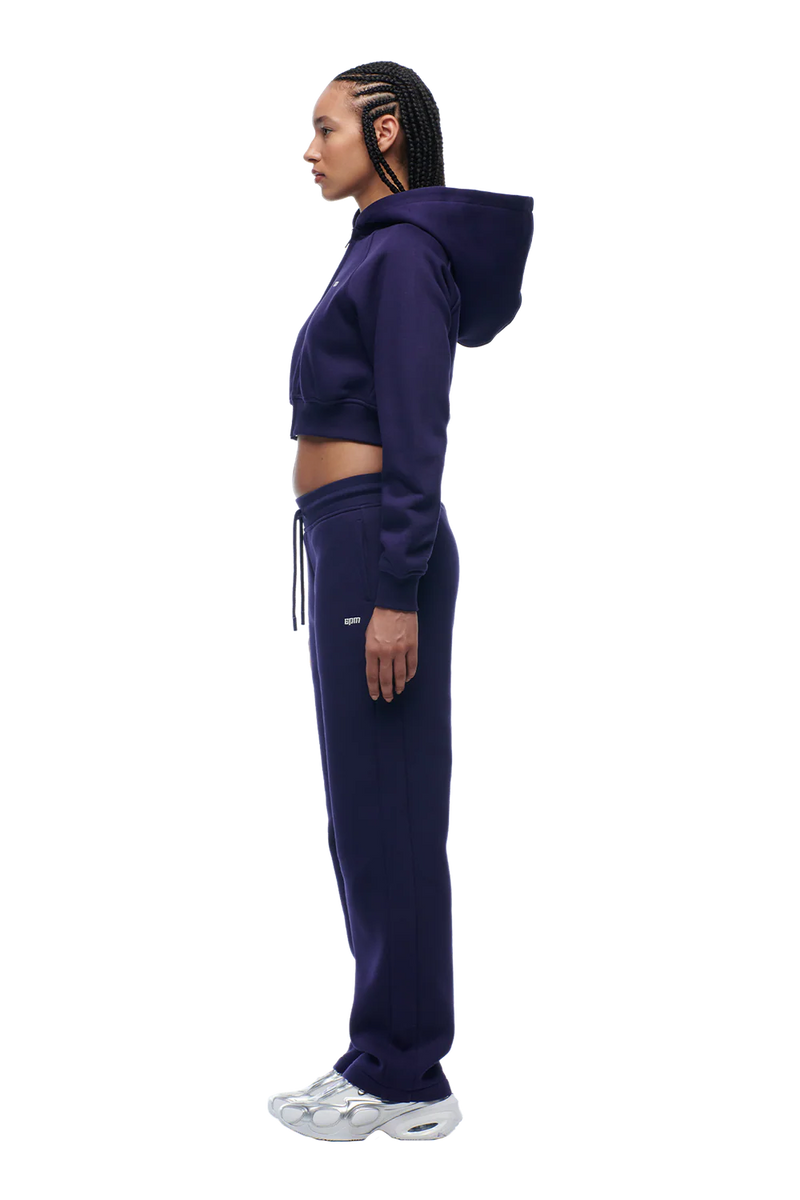 WMNS CROPPED ZIP HOODIE ORBIT BLUE