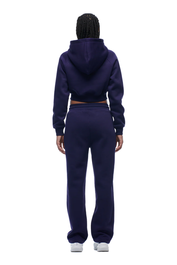 WMNS CROPPED ZIP HOODIE ORBIT BLUE